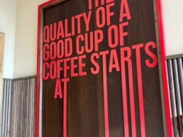 Wall Art at Starbucks Gainsborough Completed By Jephsons Shopfitters
